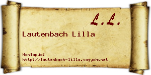 Lautenbach Lilla névjegykártya